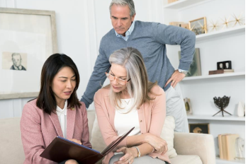 Financial Advisor meeting with clients